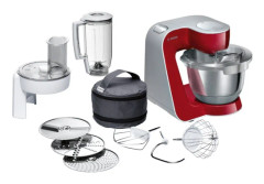 Bosch MUM5 CreationLine köksmaskin (djupröd/silver)