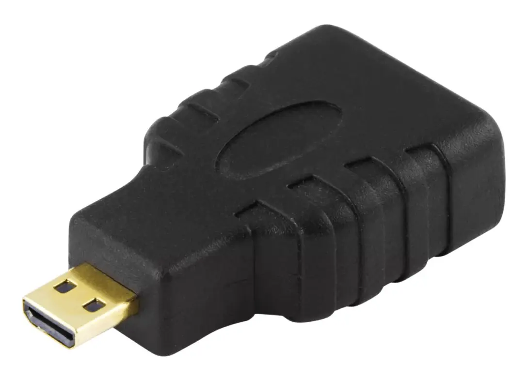  Adapter HDMI ho-micro HDMI ha Svart
