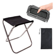 Camping Fällbar Pall(silver), Liten Bärbar Fällbar Pall, Ultralätt Fällbar Stol, Bärbar Fällbar Säte, Liten Aluminium Campingstol, för Resor H