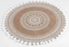 Jute Bordstablett 38cm Vit
