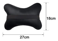 Bil nackkuddar Båda sidor PU-läder 2-pack nackstöd Passar för de flesta bilar Fylld fiber Universal bilkudde (Svart & Röd)