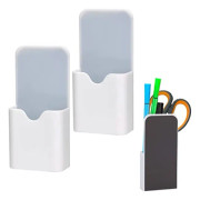 Vit 2 st 5,6*12CM, magnetisk pennhållare magnetisk markör, Ho