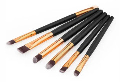 6 ST Professionella Makeup Kosmetikborstar Ögonskuggor Eyeliner Brush Tool Set