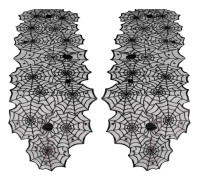 Halloween bordslöpare 2 stycken 18x72 tum spindelnät bordslöpare