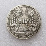 10-pack Ja Nej Utmaning Mynt Beslutsfattare Mynt Godhet Mynt Samlarens Medaljong Souvenir Spådom Vänd Mynt Lyckliga Metall Mynt