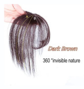 3D Air Bangs Hair Topper Extension Osynliga sömlösa Tunna Neat Air Bangs