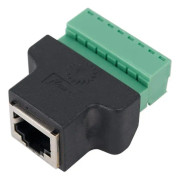 Rj45 hona till 8-stifts skruvplintblockskontakt Cat7 Cat6 Cat5 linjekoppling