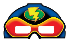 Superhero 3D-ögonmask (förpackning med 4 st)