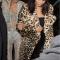 Dam Leopard Print Cardigan Ytterkläder Varm Lång