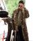 Dam Leopard Print Cardigan Ytterkläder Varm Lång