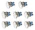 Momentan Metall Tryckknappsbrytare 12V 8PCS 16mm för Marin Vattentät Bil RV Lastbil Båt