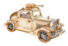 IC Vintage Bubble Car 3D-pussel Trämodell Träpussel Vuxenmekanik Trämodellbyggsats Laser Cut Jigsaw Pussel