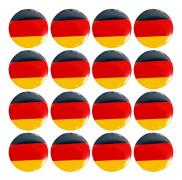 Patriotiska Knappnålar, 12-pack, Festfavoriter, Patriotiska Tillbehör, Flaggknappnålar för Barn och Vuxna, 58mm Tyskland