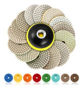 Diamantpolerkuddar, 15 st 4 tum (100 mm diamantpoleringsdynor, betongpolerkuddar, granitmarmorpolering med kuddar, för polering