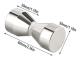 2 st duschdörrhandtag - silver aluminiumlegering - för duschdörrar, glas