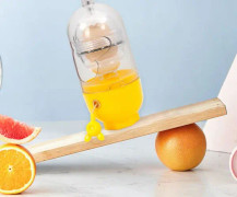Äggula Visp Mixer Shaker Shaker Portabel Hand-Pull Hand Mixer Rotator Mixer Köksverktyg Gul