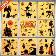 71 st Halloween-fönsterdekaler Halloween-fönsterdekaler Skelett-fönsterdekaler Halloween-fönster De