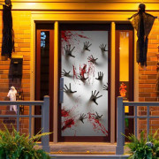 Halloween Spökhus Dekoration Fönster Dörröverdrag Zombie Händer 72X30 Tum