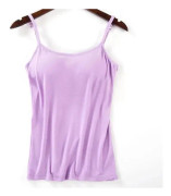Vadderat mjukt Casual BH-linne för kvinnor purple purple L