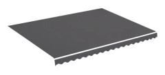 Ersättningstyg för markis - SALALIS - Modern - Antracit - 100 % polyester med PU-beläggning - 4,5x3,5 m