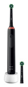 Oral-B Pro 3 3000, Vuxen, Roterande och oscillerande tandborste, Daglig vård, Känslig, Tandblekning, Svart, 2 min, Svart