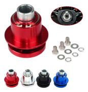 Auto Refitting Tillbehör Ratt Snabbkoppling Bas 360 ​​3 Hål Snabbkoppling Ratt Röd