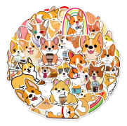 Corgi-klistermärken Corgi-gåvor för Corgi-älskare Vattenflaska Klistermärke