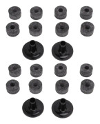 2-pack Cymbal Filt Ärm Plast Cymbaler Ersättningstillbehör för Trumset Slagverksinstrument Grå