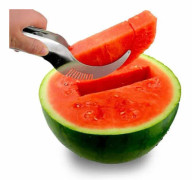 Vattenmelonsskärare i rostfritt stål, Kubskärare i stål för vattenmelon, Rolig vattenmelonskärare, Kubskärare i rostfritt stål för vattenmelon