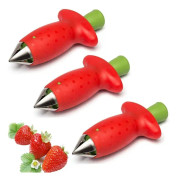 3-pack röda frukthjärnor, jordgubbsavlägsnare, tomatavlägsnare, tomatfrukthjärna