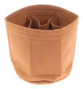 Kosmetisk väska Mode handväska Bucket Bag Filt liner handväska Handba Brown
