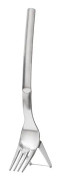 Rostfritt stål Vattenmelon Gaffel Slicer Frukt Slicers Multifunktionell Vattenmelon verktyg, 2 st-silver, guld