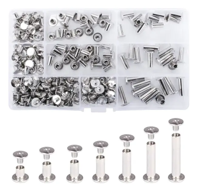 230 st Bindningsskruvset Metallskruvar 5/6/8/10/12/15/18 mm Platta