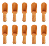 10 st Trä Mini Skedar Salt Socker Kaffe Skedar Kök Matlagning Verktyg