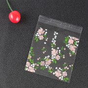 100 st presentförpackningspåse plast självhäftande DIY kexförpackningspåse bröd baktillbehör godisförpackning festdekoration