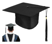 Justerbar kandidatexamen mössa unisex examen mössa för examen kandidatexamen universitet gymnasium karneval