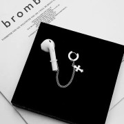 1 st rostfritt stål Anti-förlorat öronklämma/örhänge för hörlurar Unisex modeörhängen för Airpods Pro 1/2/3 hörlurstillbehör