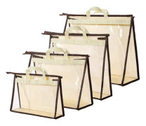 4-pack Tote Bag Dammskyddspåse Genomskinlig Plånboksorganisatör Förvaring För Garderob, Dragkedja