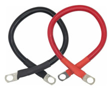 Kraftkabel 25 kvadratmeter 4 AWG röd och svart kabel jordkabel 12\" (30cm).