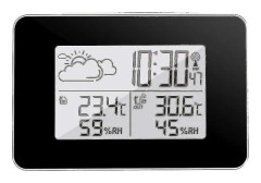 Trådlös väderstation Digital väderstation inomhus och utomhus väderstation Prognos Termometer Sensor Klocka Hem Hygrometer