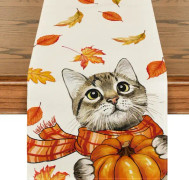 Katt Bordlöpare Pumpor Höstlöv, (33 x 183 cm) Säsongsbetonad, Kök