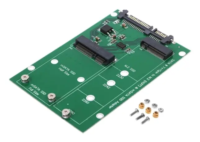 IC M.2 NGFF eller MSATA till SATA-adapter 2-i-1 NGFF eller MSATA Konverterare