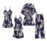 Dam silke pyjamas set flickor pyjamas dam pyjamas satin pyjamas