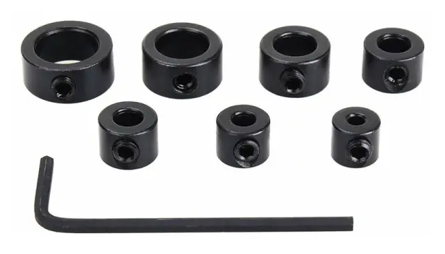Djupstopp för utförsäljning - Bit Set - 8 delar Djupstopp Borr Djupstopp Ring Lokalisatorer, 3mm, 4mm, 5mm, 6mm, 8mm, 10mm, 12mm