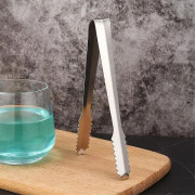 Rostfritt stål Ice Cube Clip Ice Tong Bröd Mat Bbq Clip Barbec