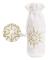 Snowflake Burlap vinflaska presentpåse (2st)