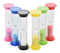 Sand Timer, 6 st F?rgglada Timglas Sandglas Sand Klocktimer Set 30 sek / 1 min / 2 min / 3 min / 5 min / 10 min