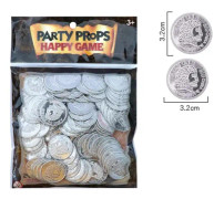 Piratguldmynt Set om 100,Spela guldskattmynt för Play Favor Party Supplies, Pirate Party, Treasure Hunt Game an