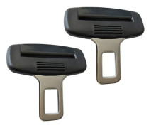 Flik för metallbälteslås, plasthandtag (2-pack) (svart)