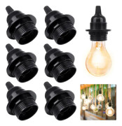 E27 Vintage lampsockel 7 delar E27 lampsockel dekoration 250V